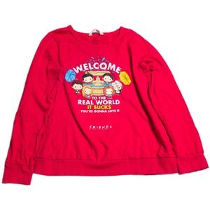PatPat Friends TV Show Sweatshirt Women's XL Welcome to the Real World‎ It Sucks